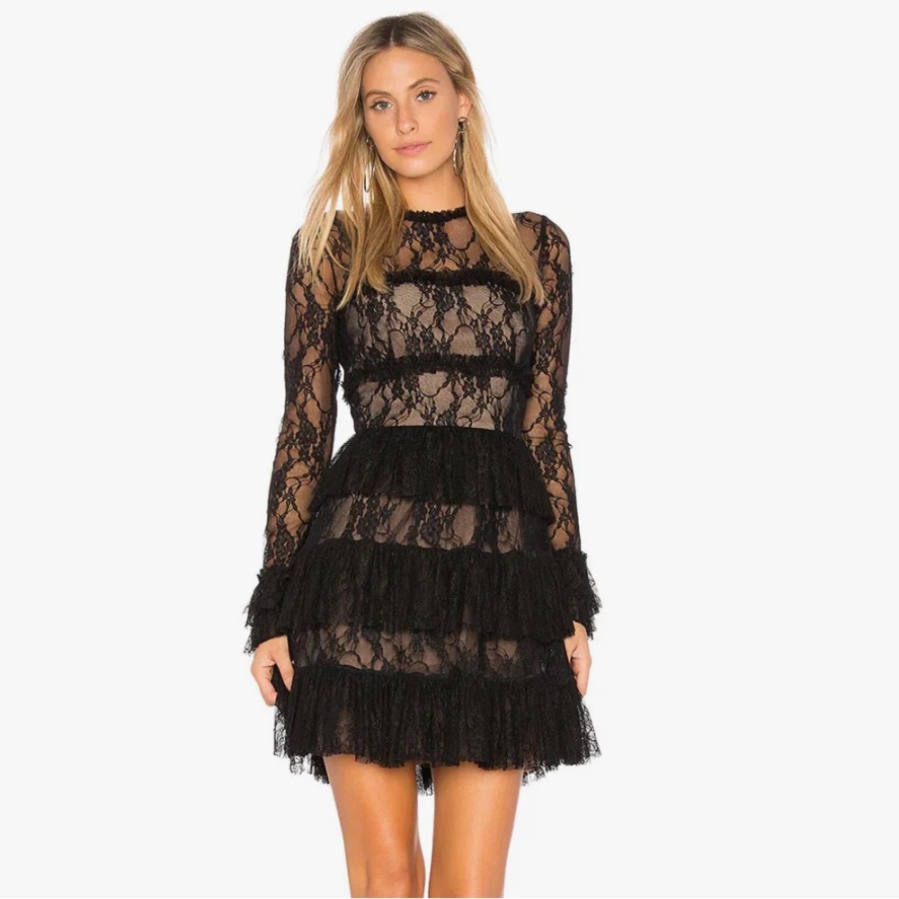 NWOT Bailey 44 Black Lace Mini Dress| sz 0